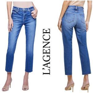 L’AGENCE Sada High Rise Slim Crop Jeans in Cambridge Sz 26 NWOT